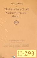 Heald-Heald No. 60, Cylinder Grinding, Parts List Manual-No. 60-01
